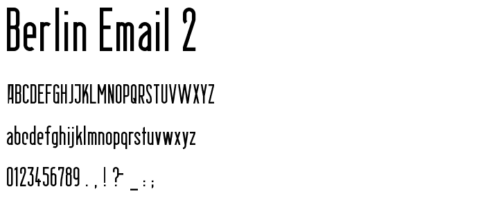 Berlin Email 2 font